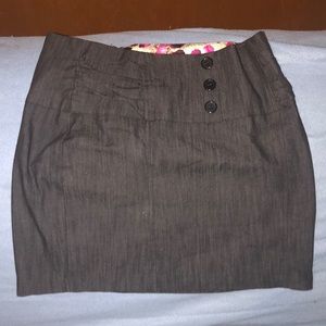 gray mini skirt